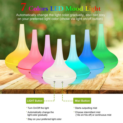 200ml Cool Mist Humidifier Ultrasonic Aroma Essential DailySale