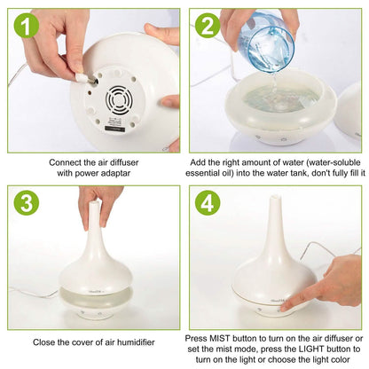 200ml Cool Mist Humidifier Ultrasonic Aroma Essential DailySale