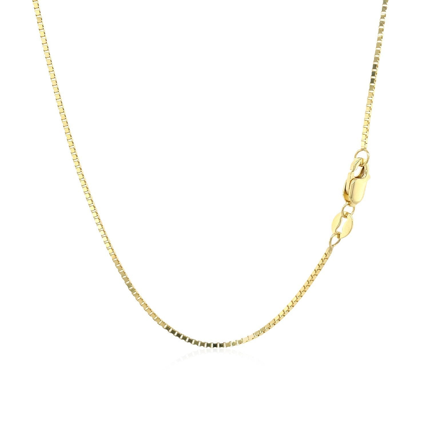 14k Yellow Gold Classic Box Chain 1.0mm Bids.com
