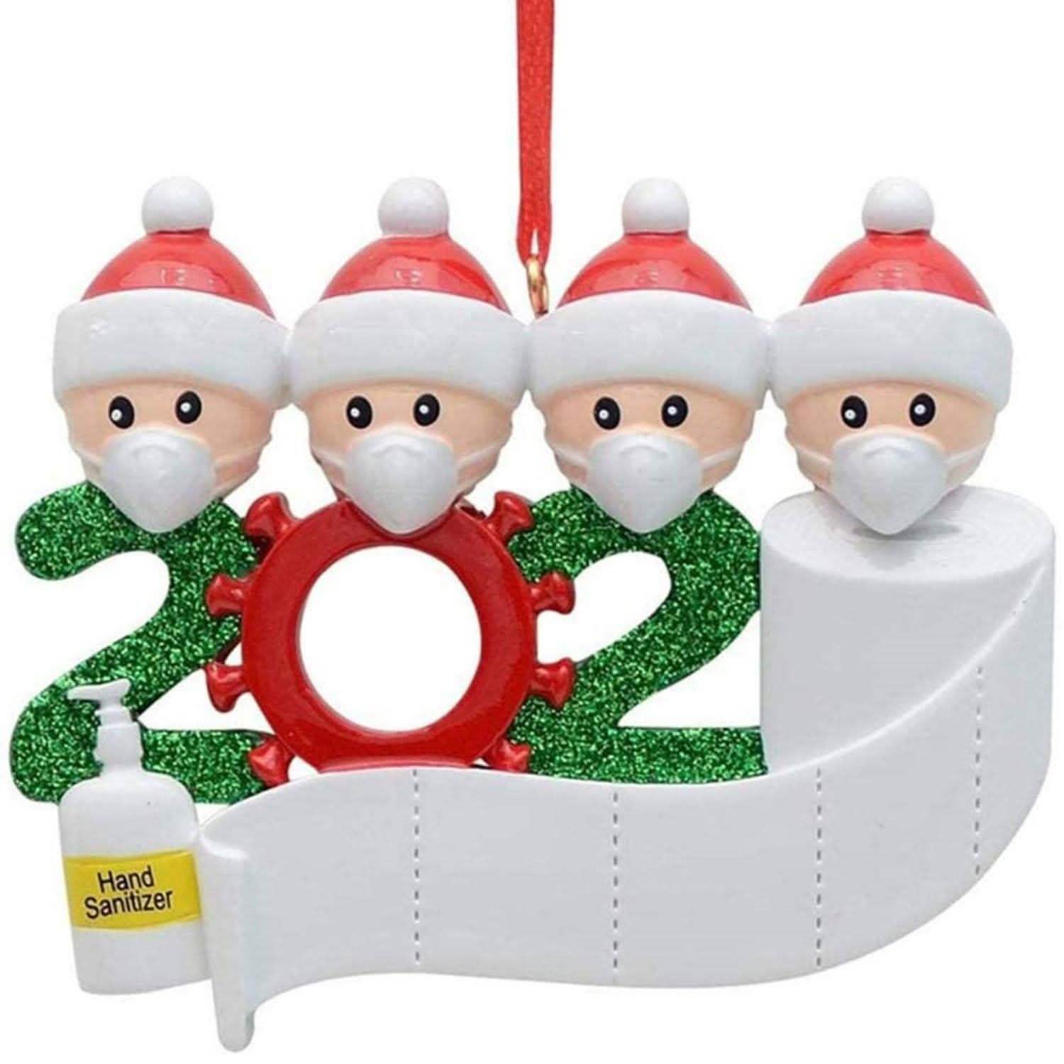 2020 Quarantine Family Personalized Christmas Ornaments DailySale