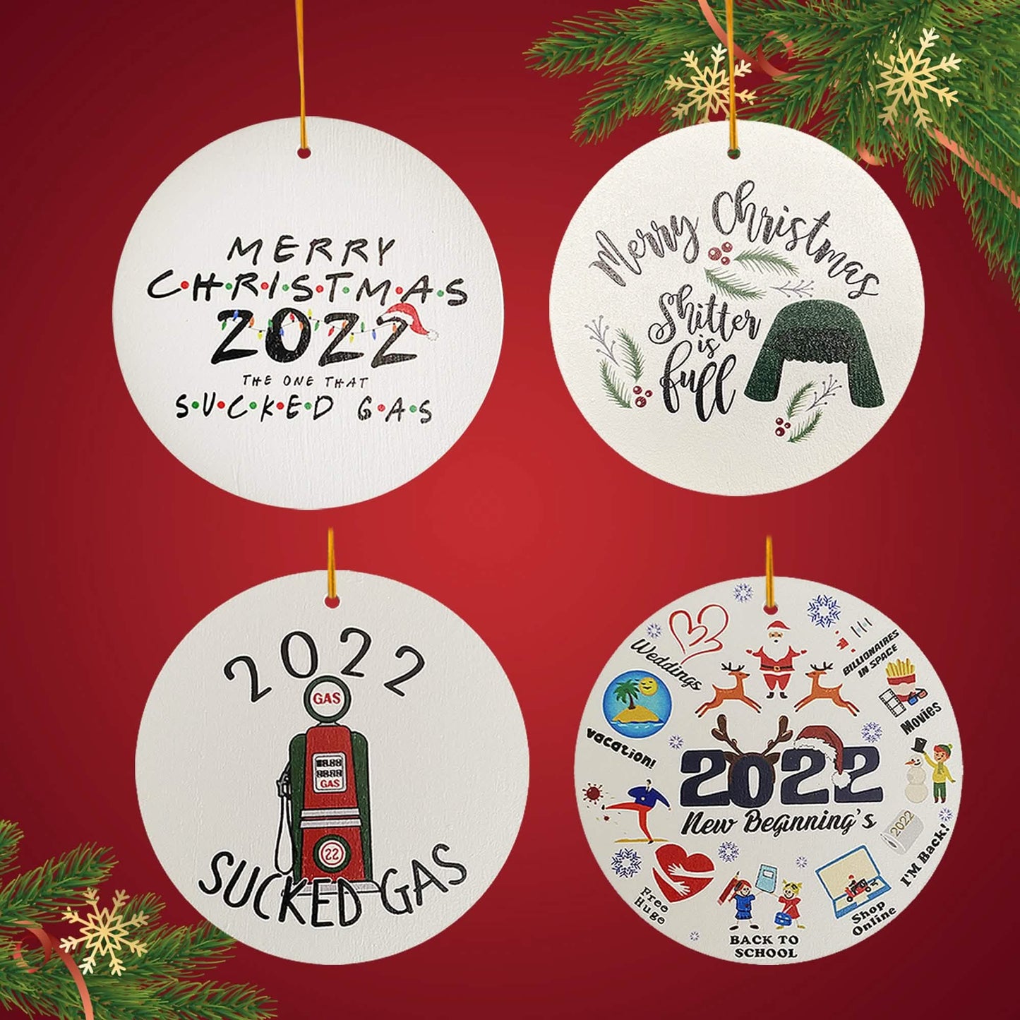 2022 Keepsake Christmas Tree Ornament and Hanging Decorations DailySale