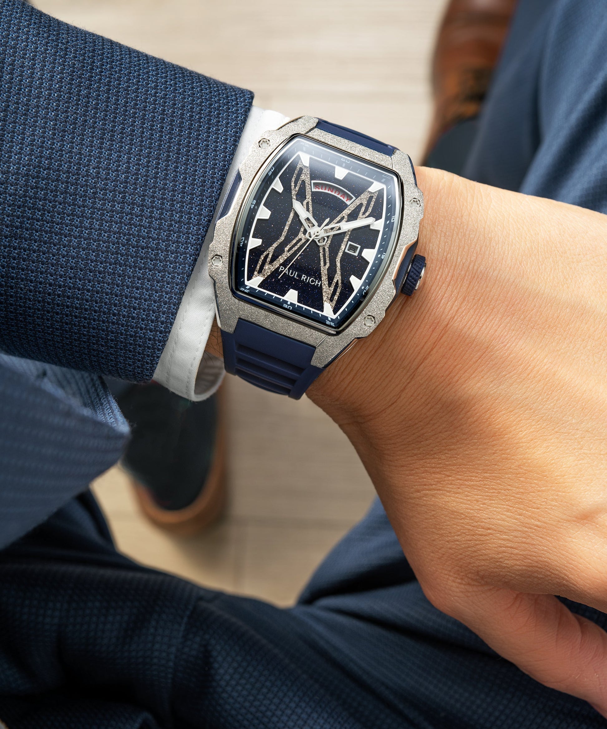 Astro Day & Date Lunar Silver Paul Rich US