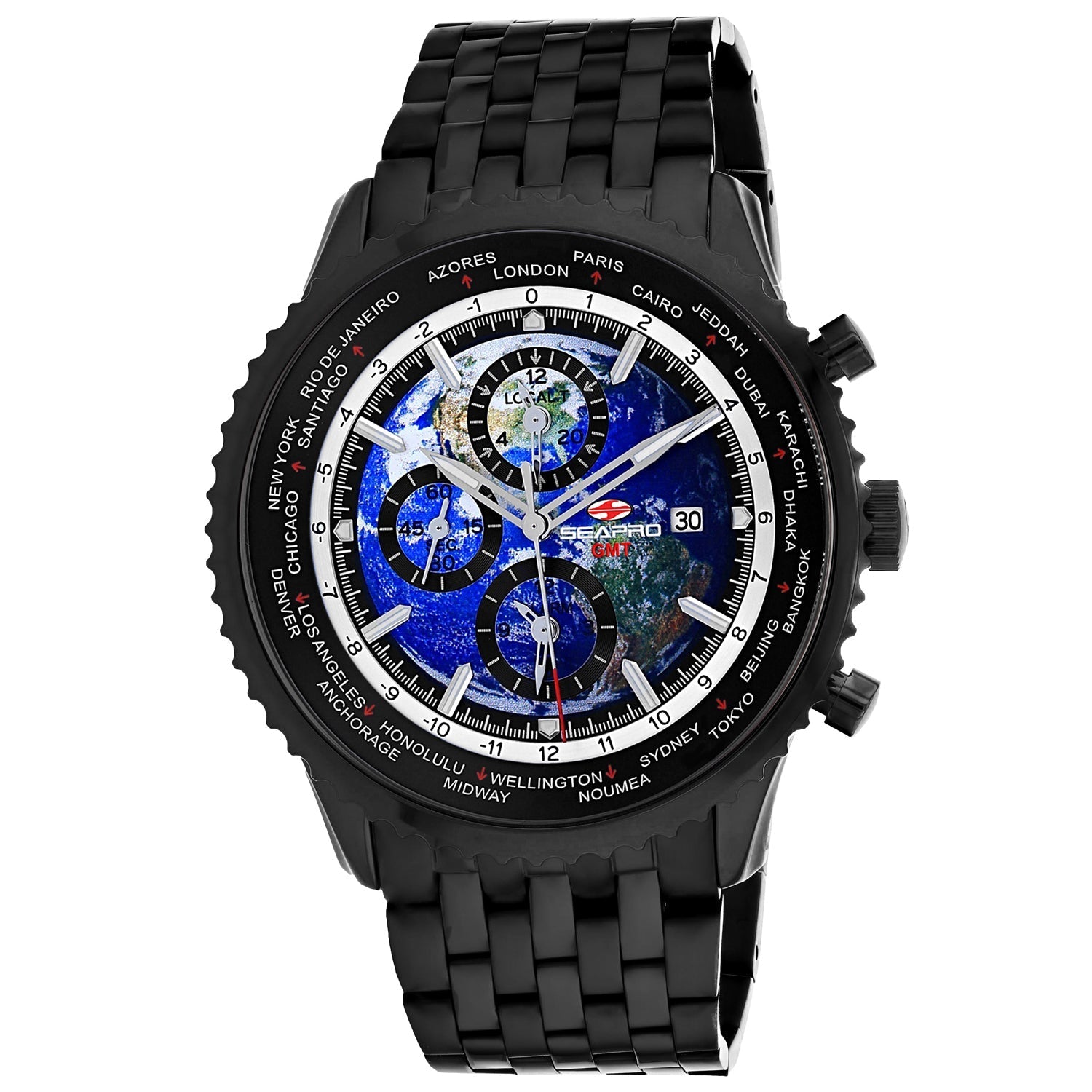 Seapro Men's Meridian World Timer GMT Bids.com