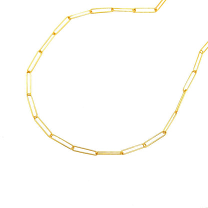 14k Yellow Gold Wire Paperclip Chain (2.7mm) Bids.com