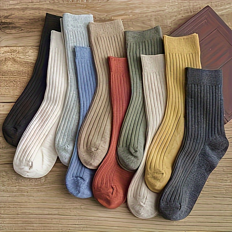 10-Pack: Soft Comfortable Tube Socks – Solid Colors, All-Season DailySale