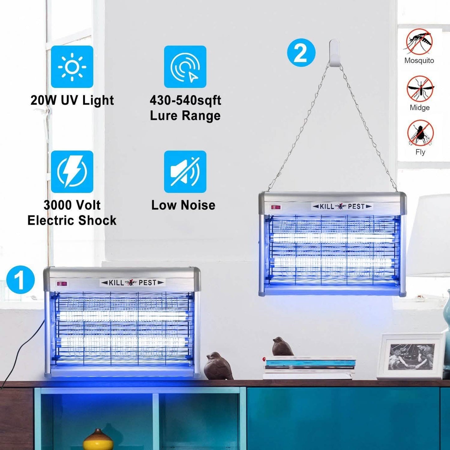 20W Electric Fly Bug Zapper Mosquito Insect Killer DailySale