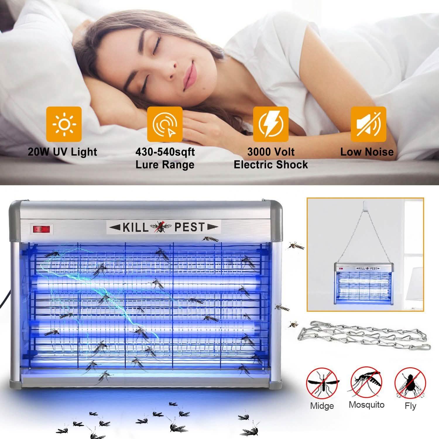 20W Electric Fly Bug Zapper Mosquito Insect Killer DailySale