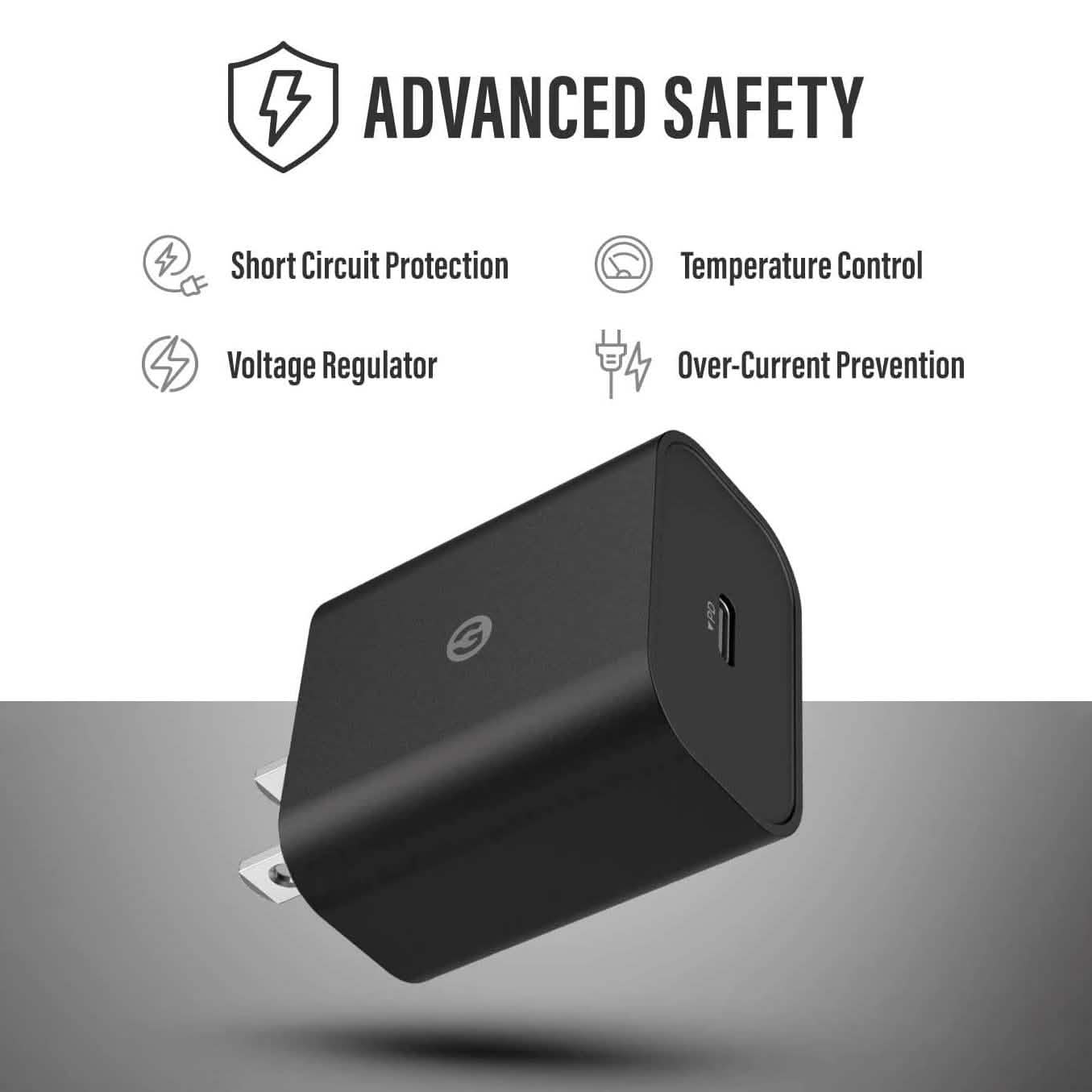 20W USB-C Charger PD Fast Charging Wall Plug Power Adapter Block DailySale