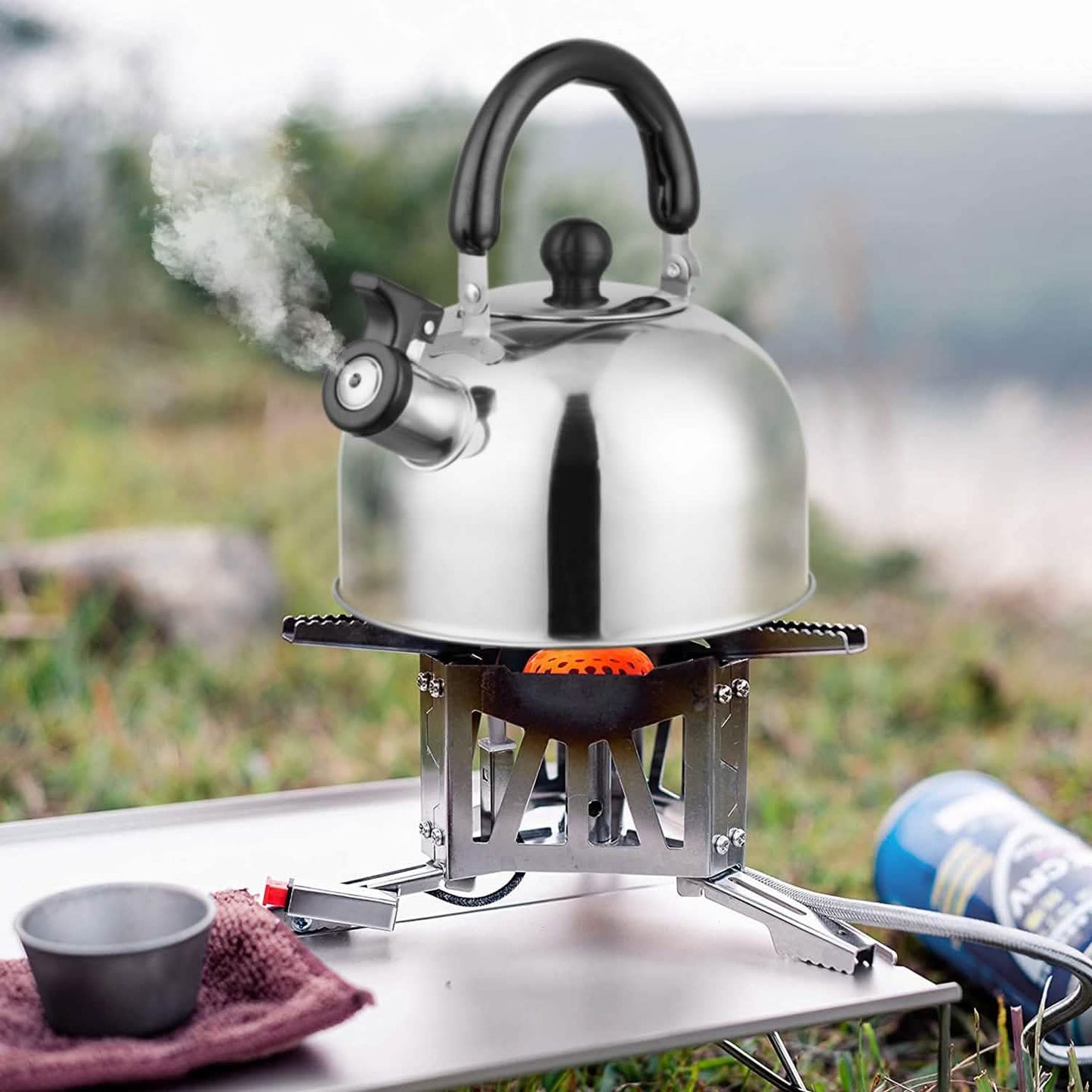 2.1 Quarts Stainless Steel Whistling Tea Kettle Stovetop Induction Gas Teapot DailySale