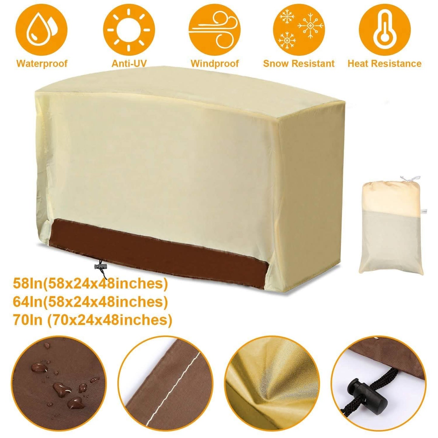 210D Waterproof Outdoor BBQ Grill Cover DailySale