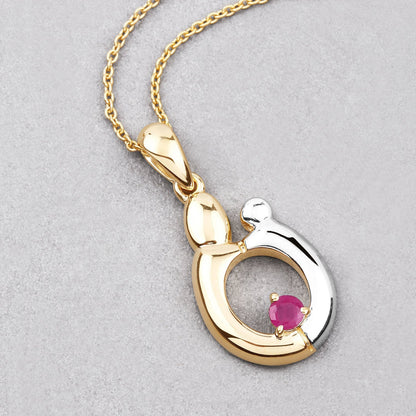 0.20 Carat Genuine Ruby .925 Sterling Silver Pendant Bids.com