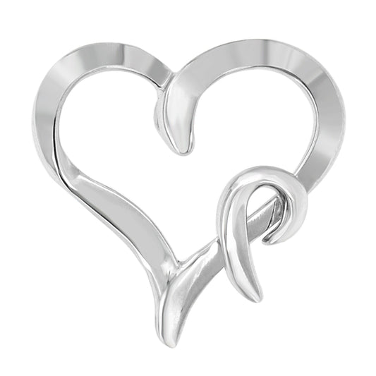 .925 Sterling Silver Heart Shaped Pendant Necklace Bids.com