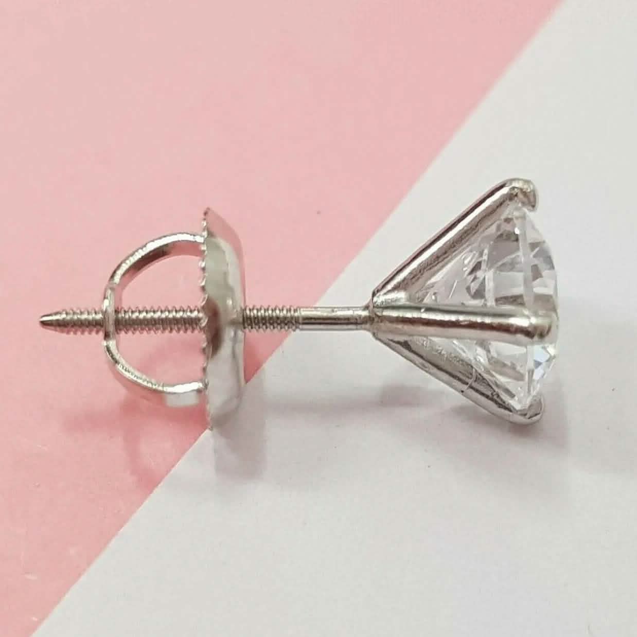 2.15 Ct Diamond Stud Earrings Natural Round Real 14k White Gold Martini F-G/I1 DailySale