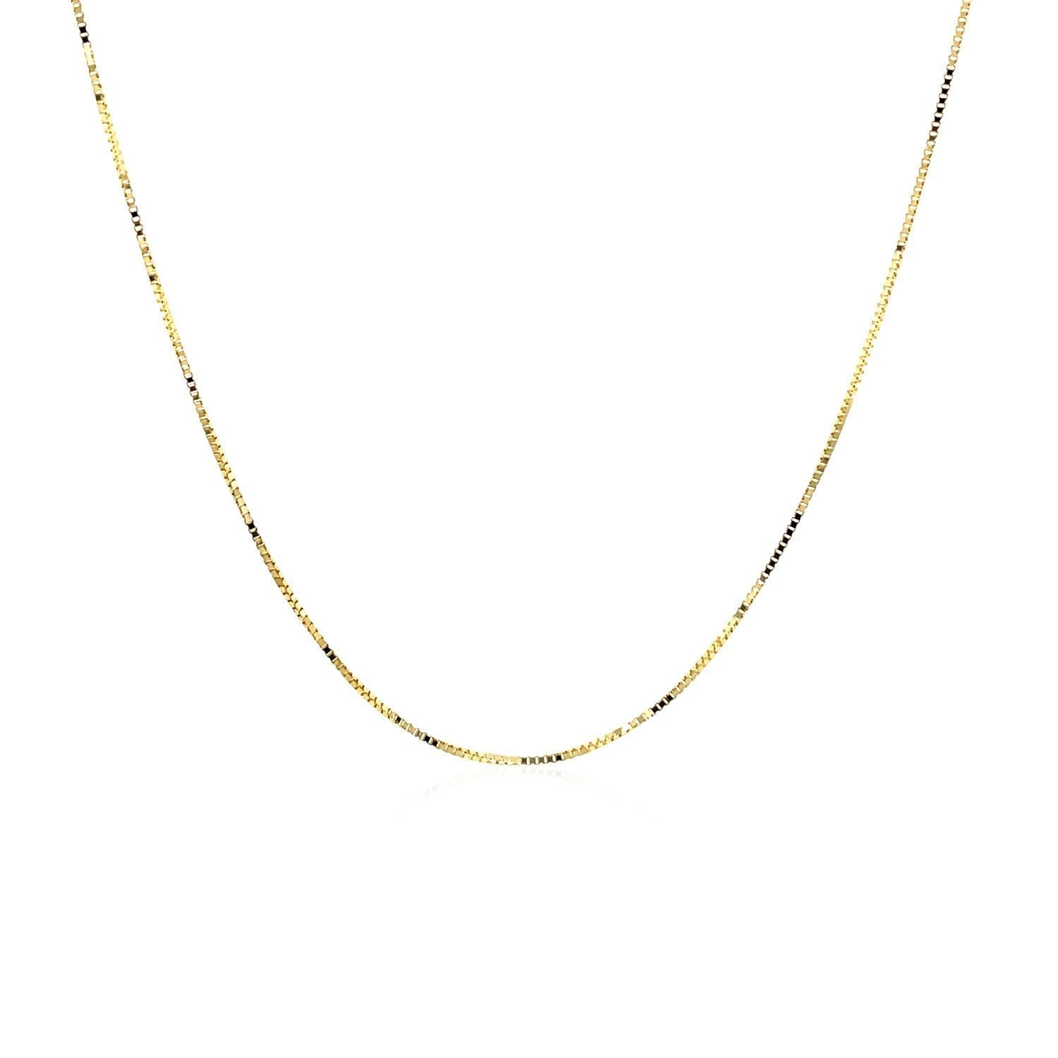 14k Yellow Gold Classic Box Chain 0.45mm Bids.com