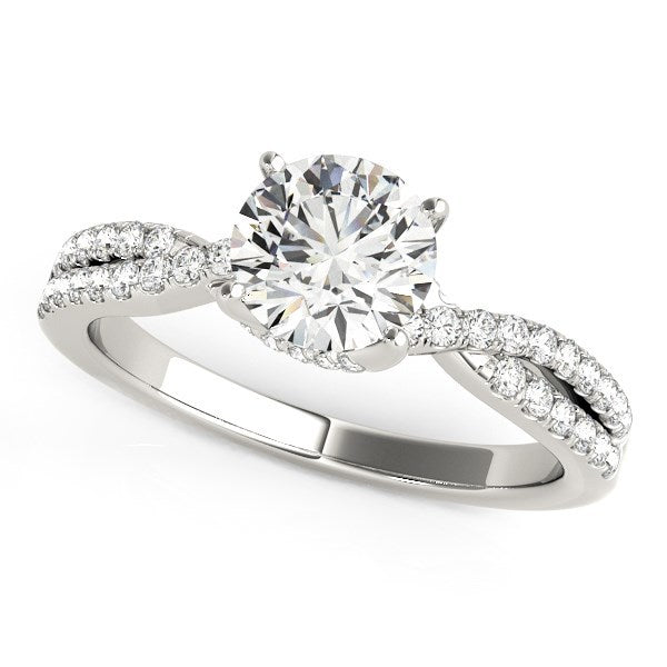 14k White Gold Fancy Prong Split Shank Diamond Engagement Ring (1 1/4 cttw) Bids.com