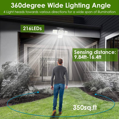 216 LEDs  Solar Outdoor Light Motion Sensor Security Wireless Lamp DailySale