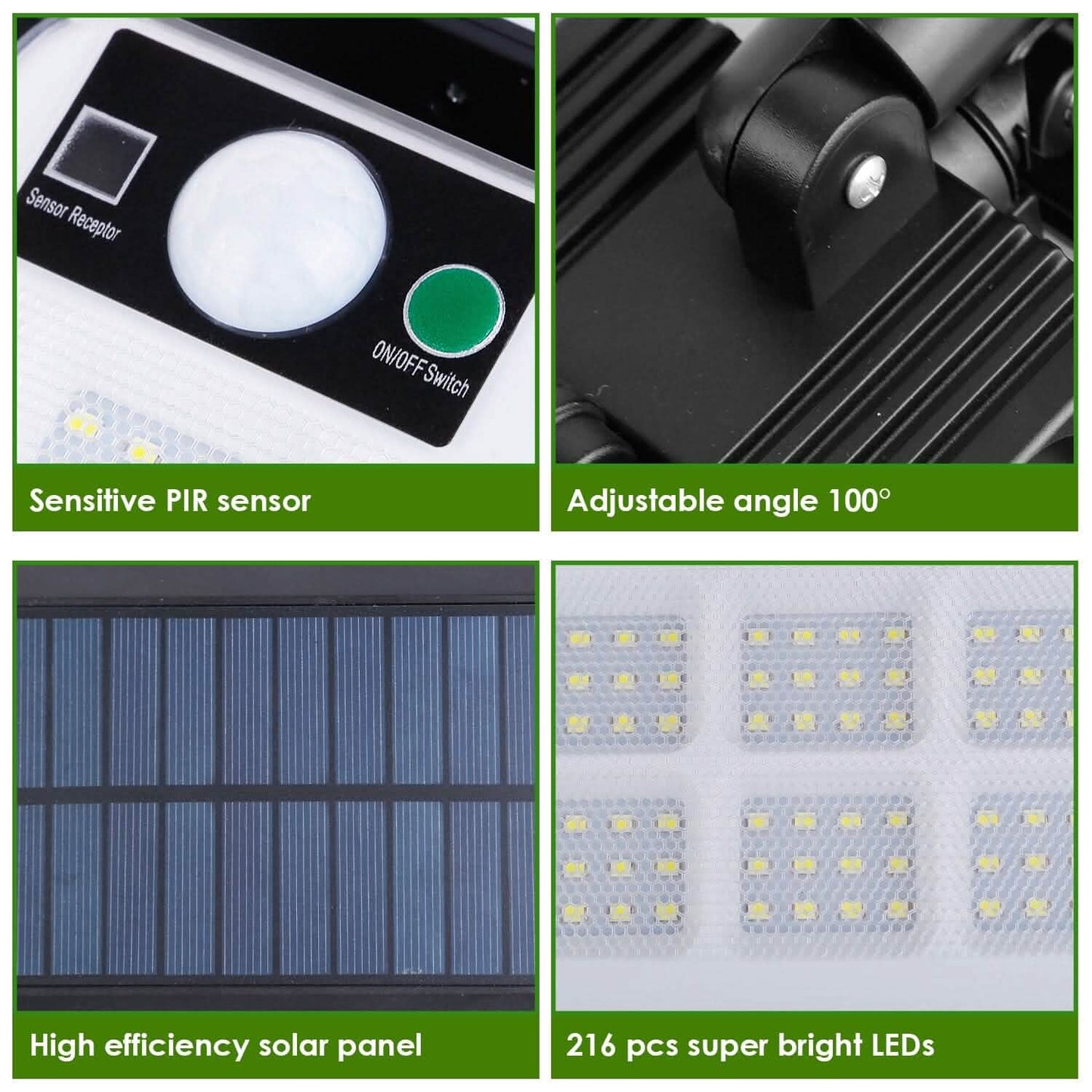 216 LEDs  Solar Outdoor Light Motion Sensor Security Wireless Lamp DailySale