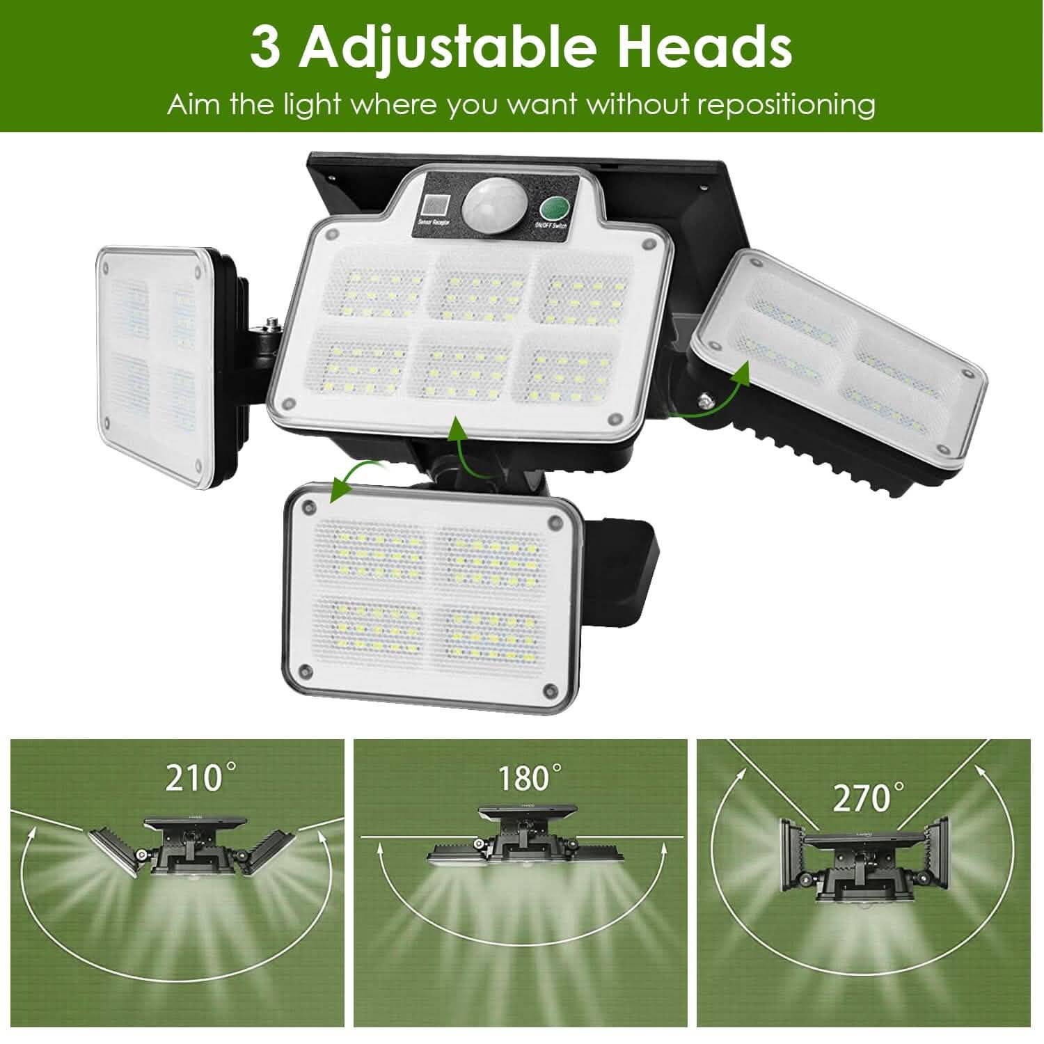 216 LEDs  Solar Outdoor Light Motion Sensor Security Wireless Lamp DailySale