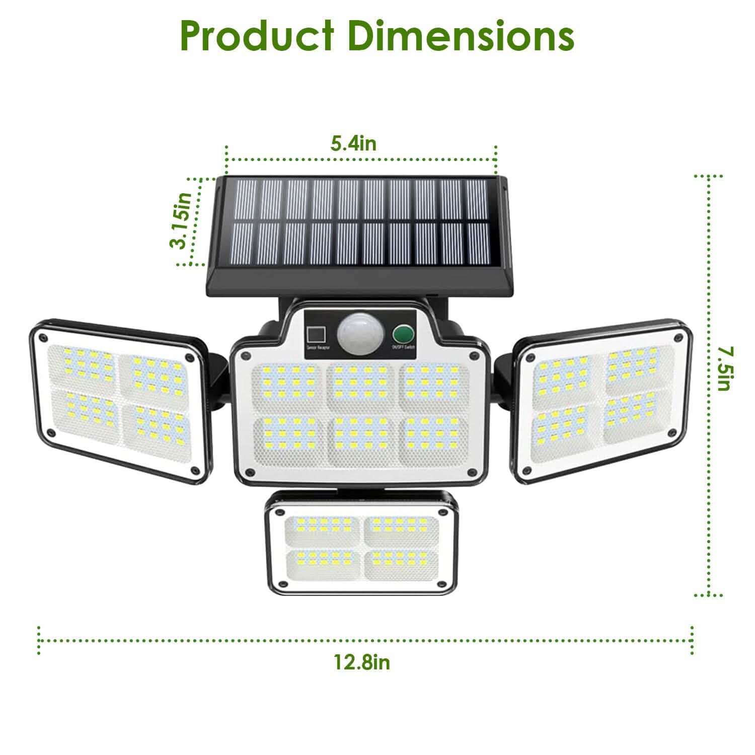 216 LEDs  Solar Outdoor Light Motion Sensor Security Wireless Lamp DailySale