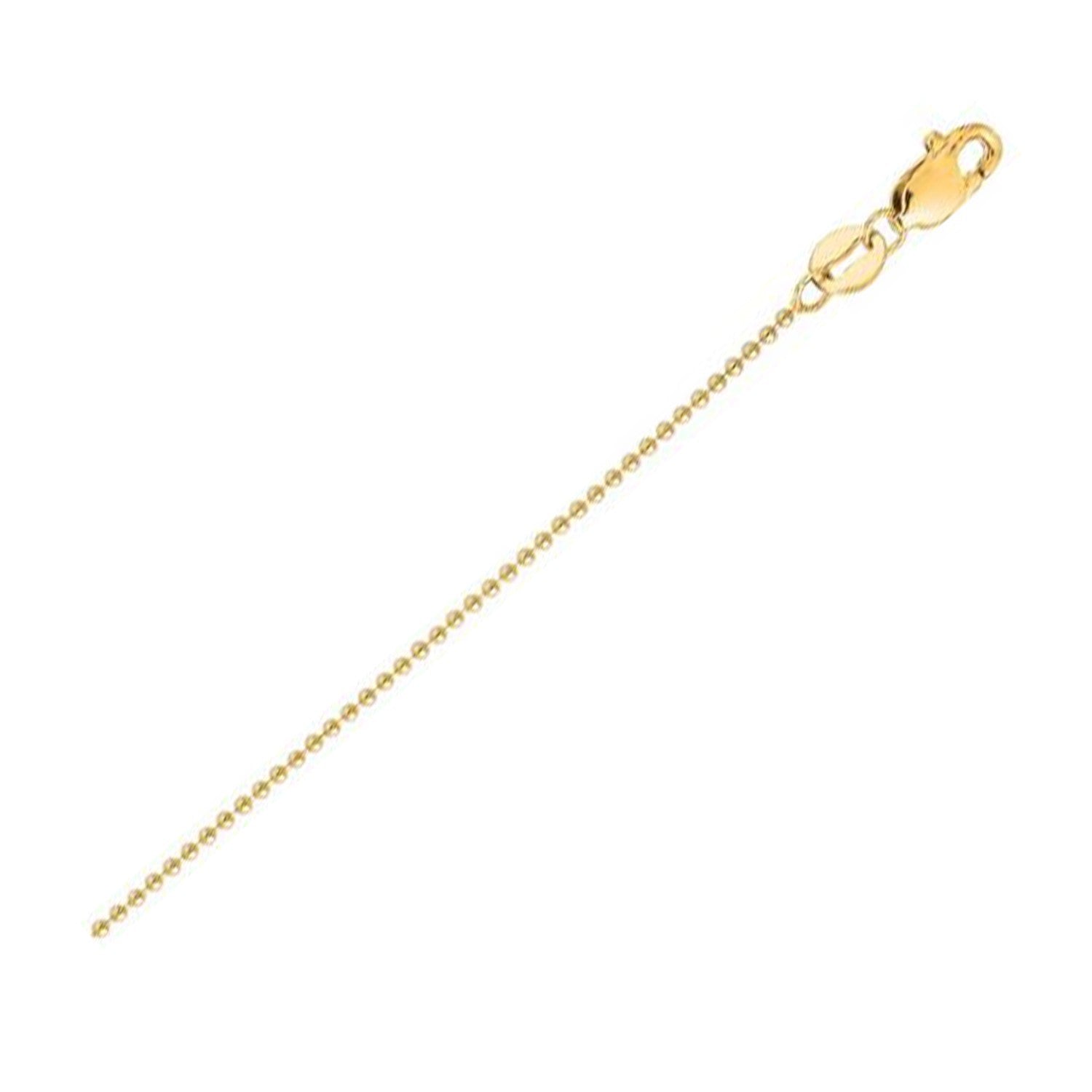 14k Yellow Gold Bead Chain (2.50 mm) Bids.com