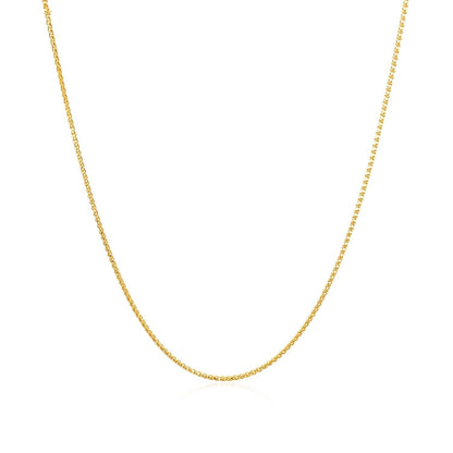 14k Yellow Gold Diamond Cut Round Wheat Chain 0.6mm Bids.com