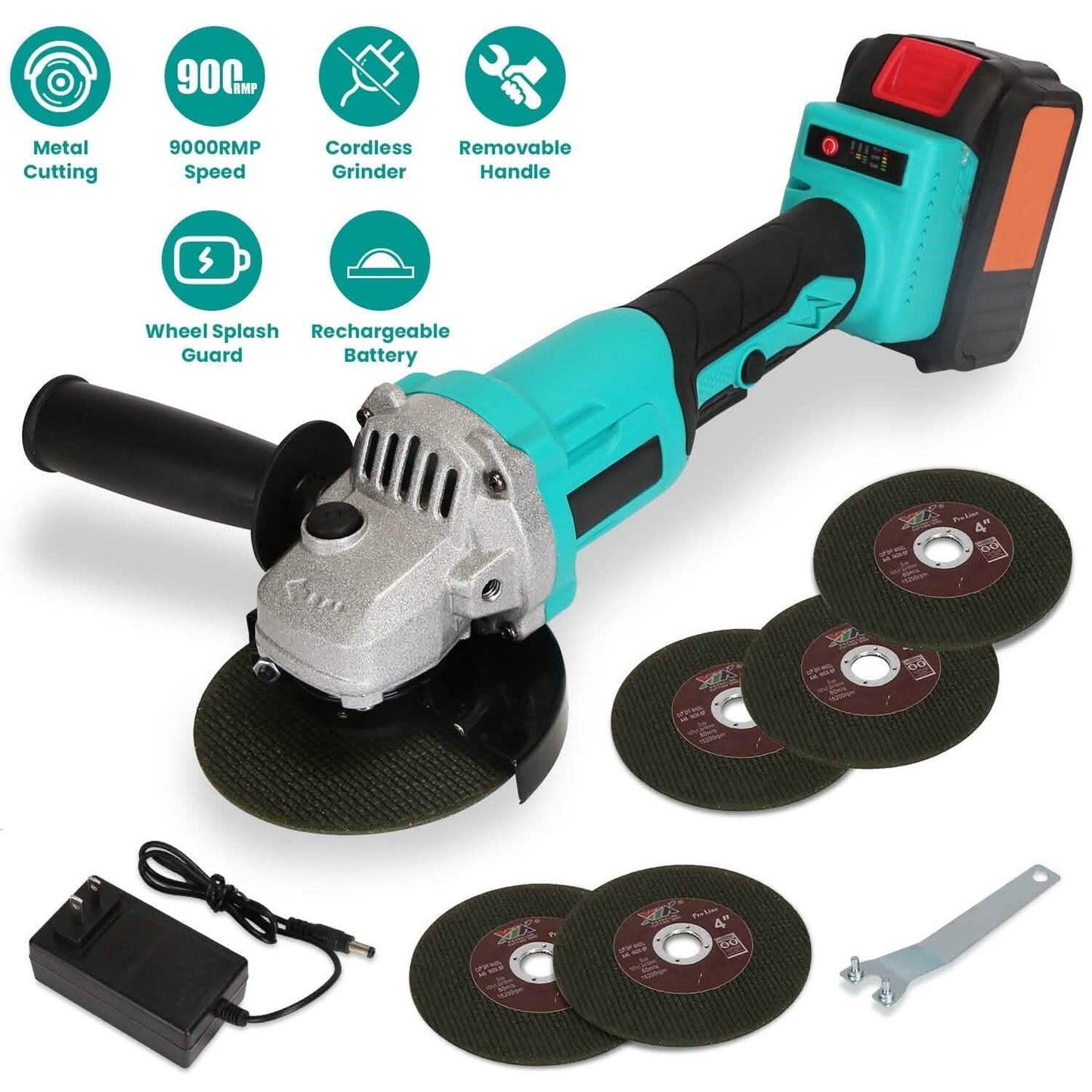 21V Cordless Angle Grinder Kit with Brushless Motor DailySale
