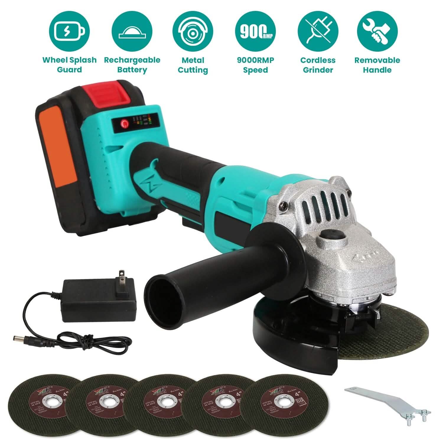 21V Cordless Angle Grinder Kit with Brushless Motor DailySale
