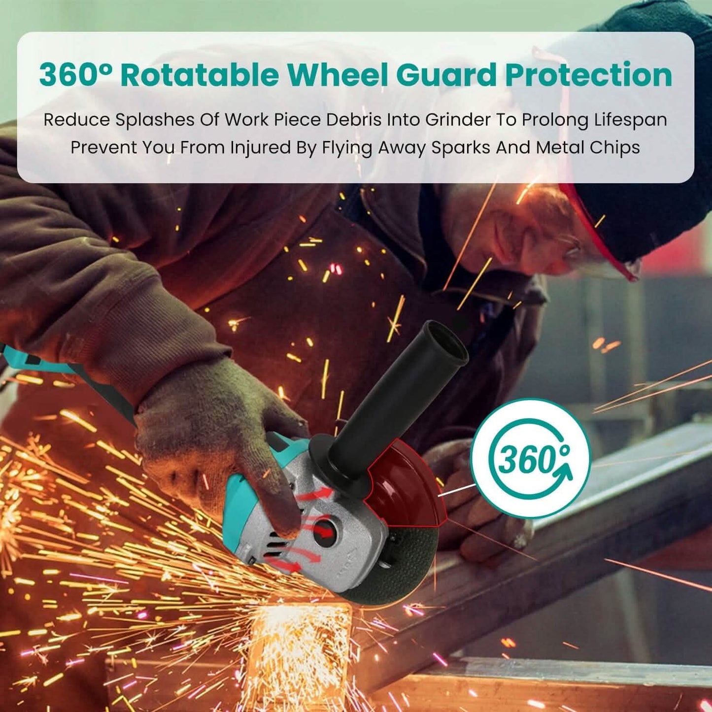 21V Cordless Angle Grinder Kit with Brushless Motor DailySale