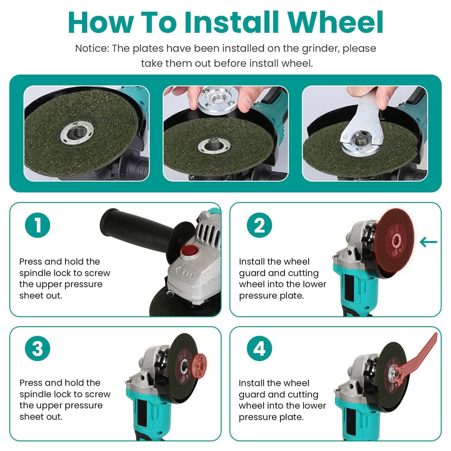 21V Cordless Angle Grinder Kit with Brushless Motor DailySale