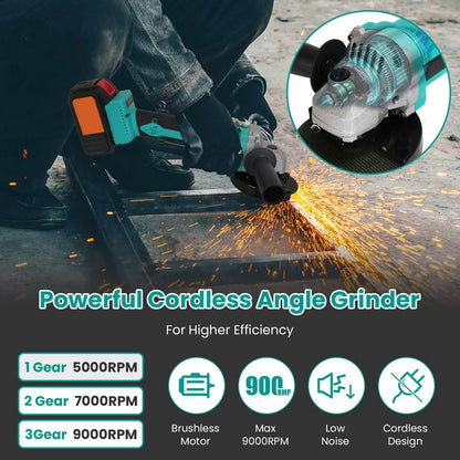 21V Cordless Angle Grinder Kit with Brushless Motor DailySale