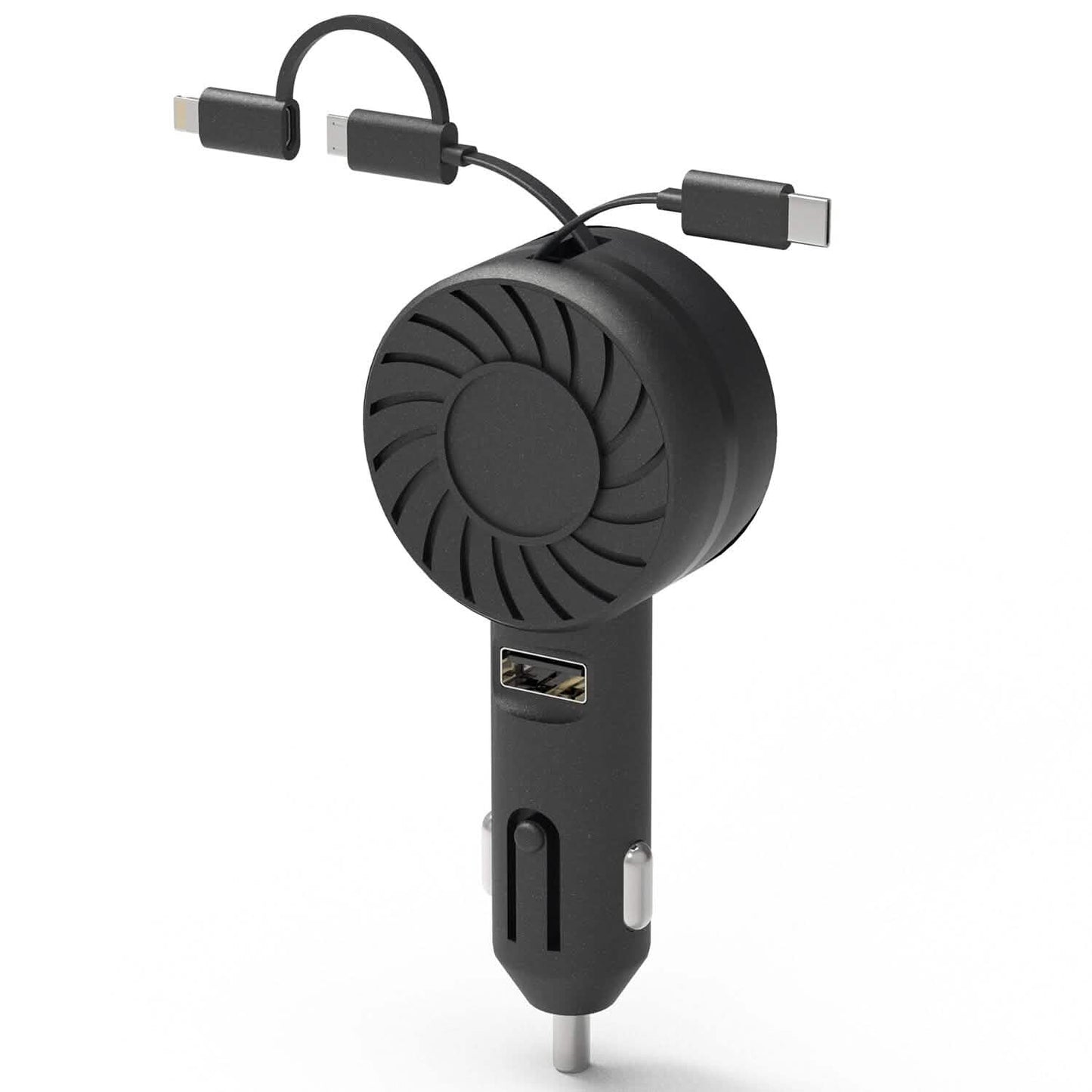 21W 3-in-1 Retractable Car Phone Charger DailySale