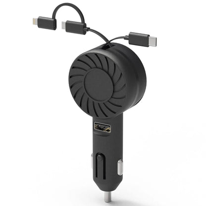 21W 3-in-1 Retractable Car Phone Charger DailySale