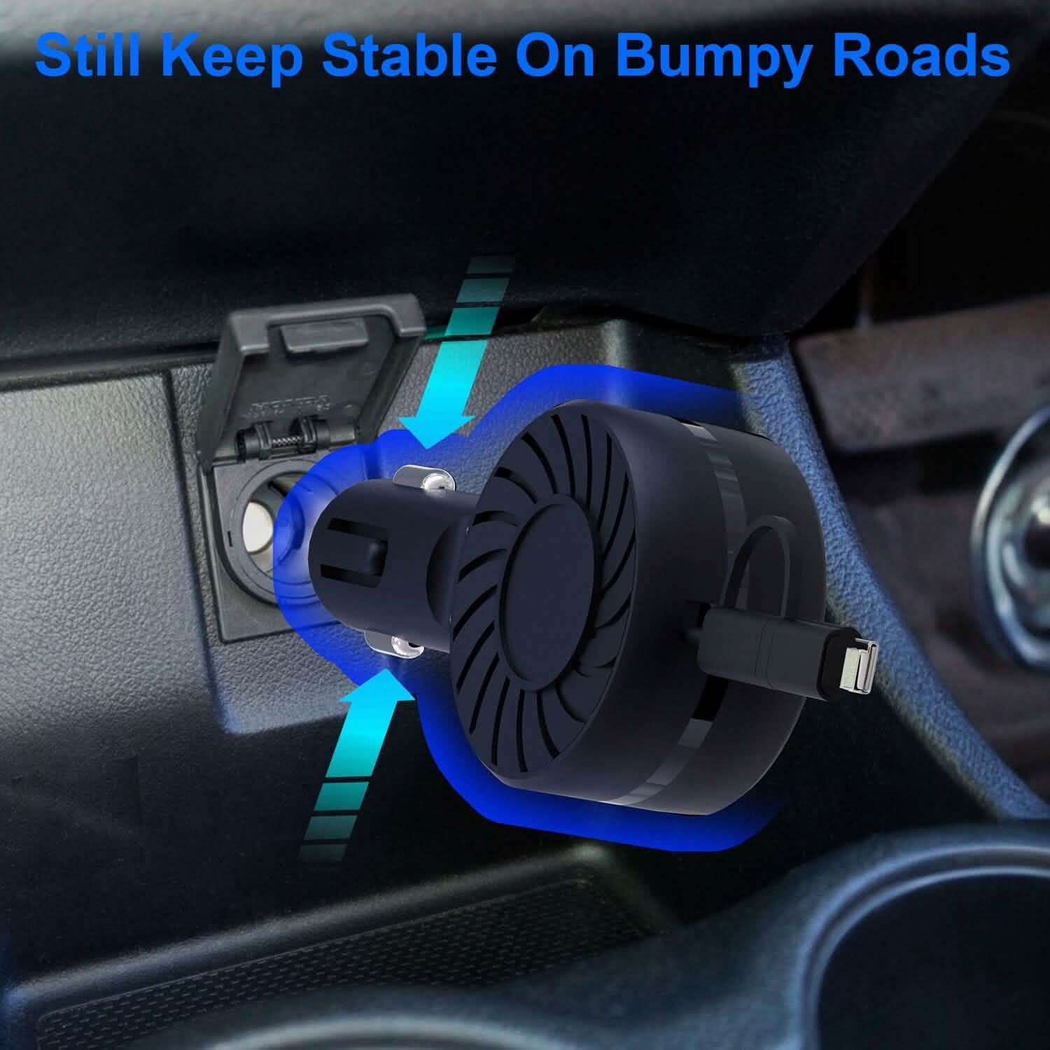 21W 3-in-1 Retractable Car Phone Charger DailySale