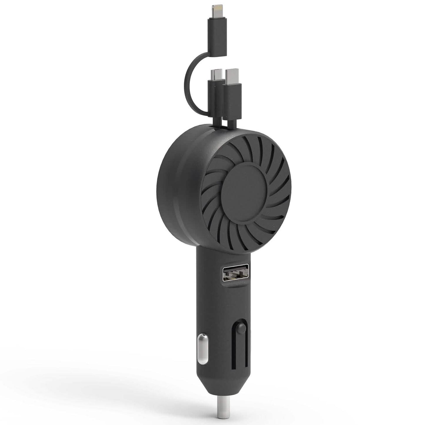 21W 3-in-1 Retractable Car Phone Charger DailySale