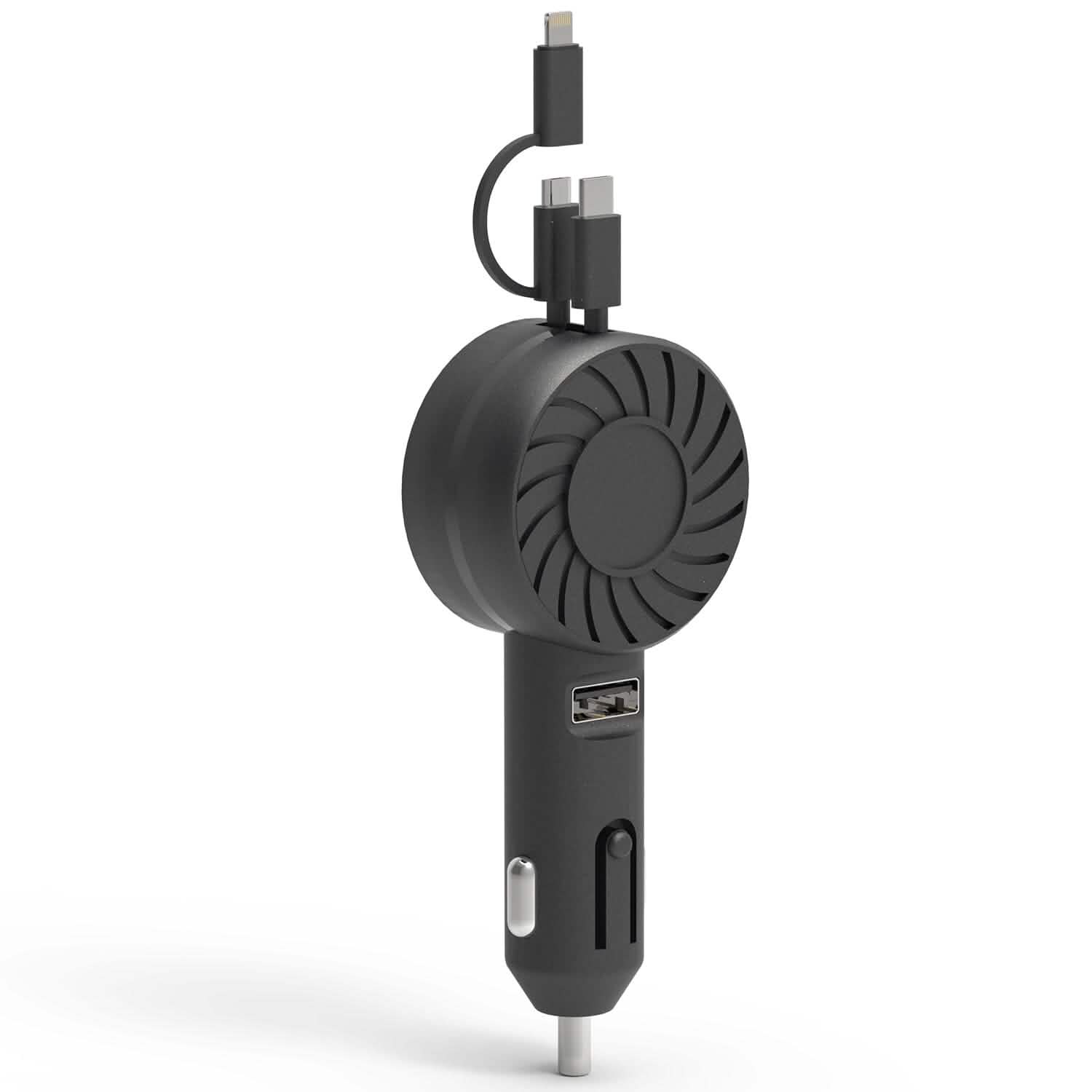 21W 3-in-1 Retractable Car Phone Charger DailySale