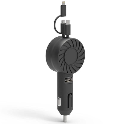 21W 3-in-1 Retractable Car Phone Charger DailySale