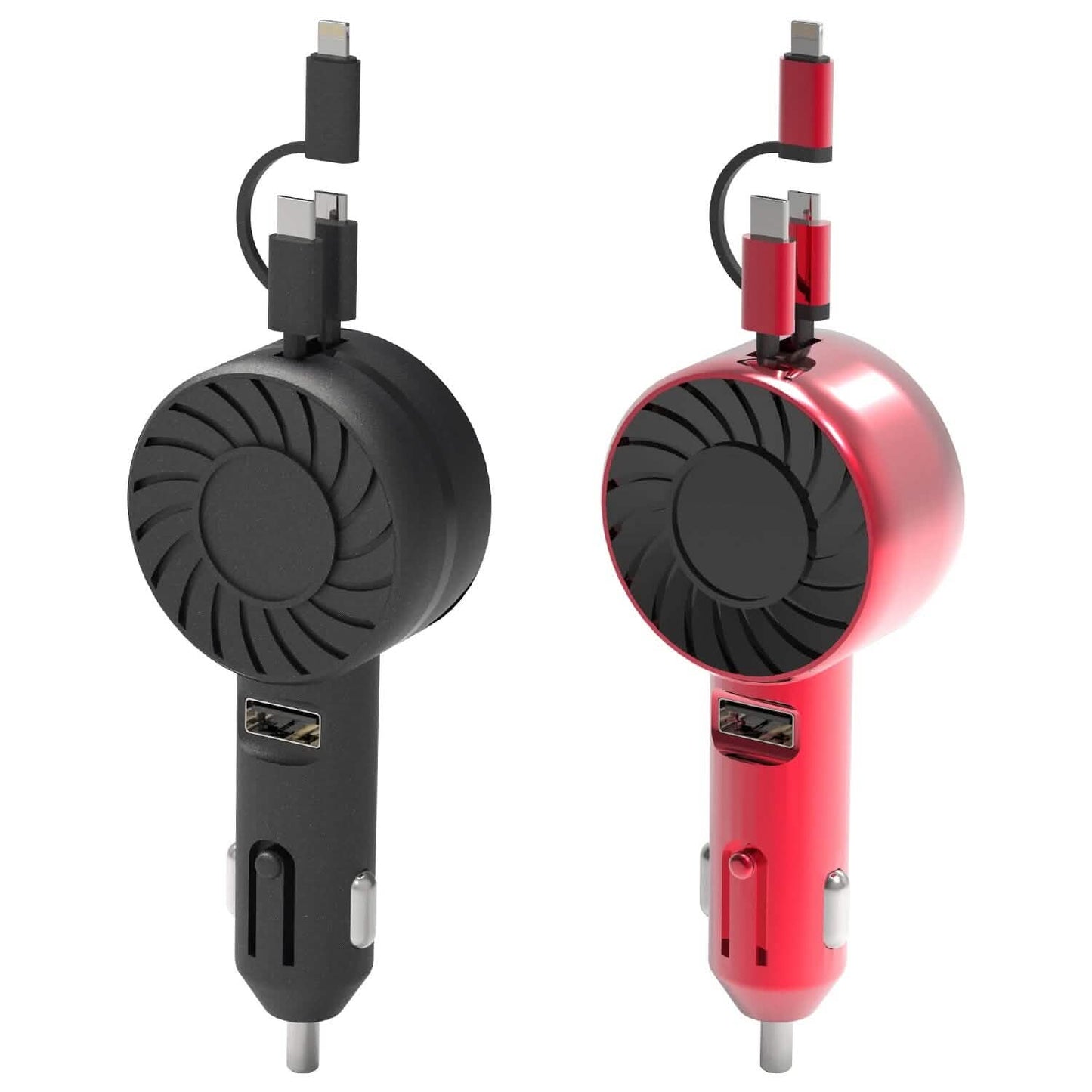 21W 3-in-1 Retractable Car Phone Charger DailySale
