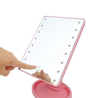 22 LED Touch Screen Desktop Stand Mirror DailySale