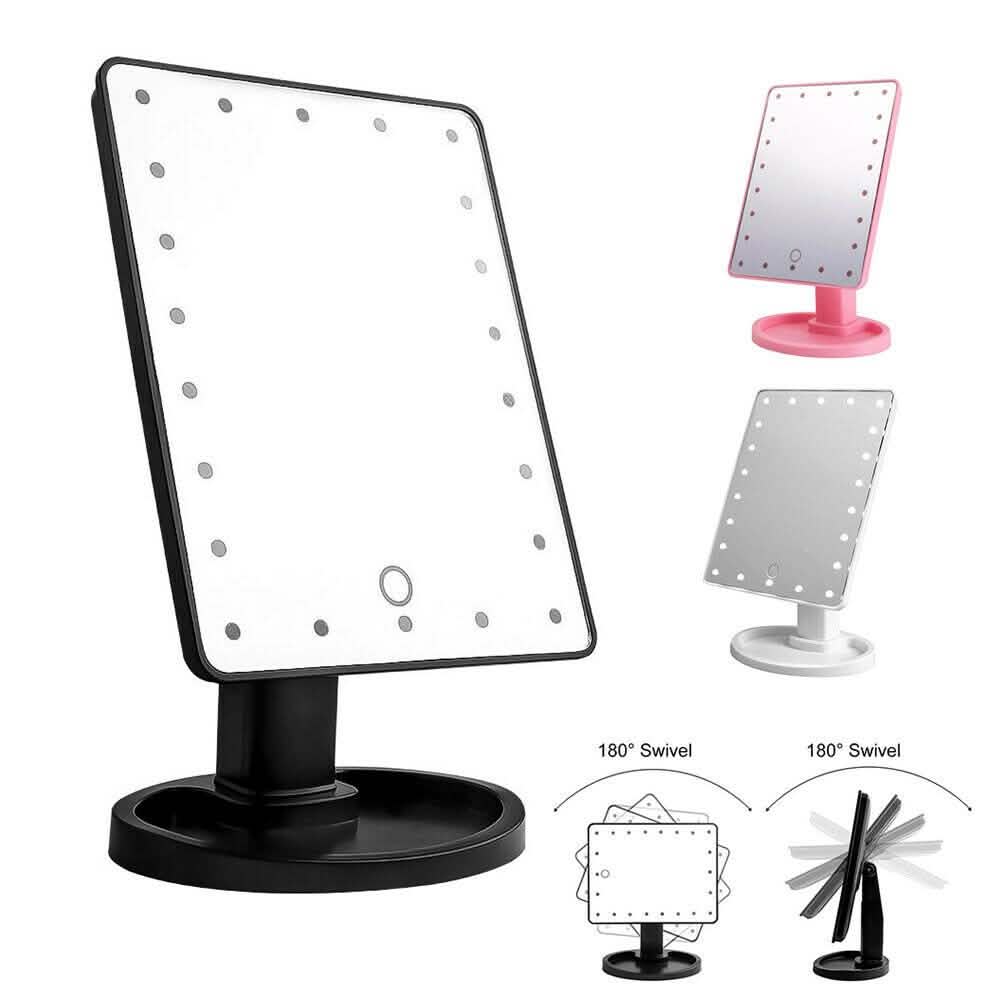 22 LED Touch Screen Desktop Stand Mirror DailySale