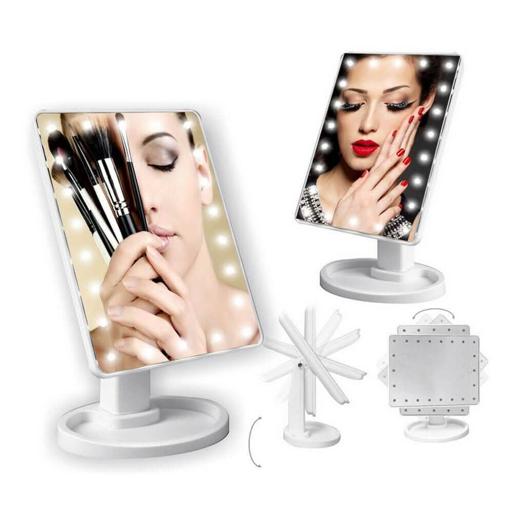 22 LED Touch Screen Desktop Stand Mirror DailySale