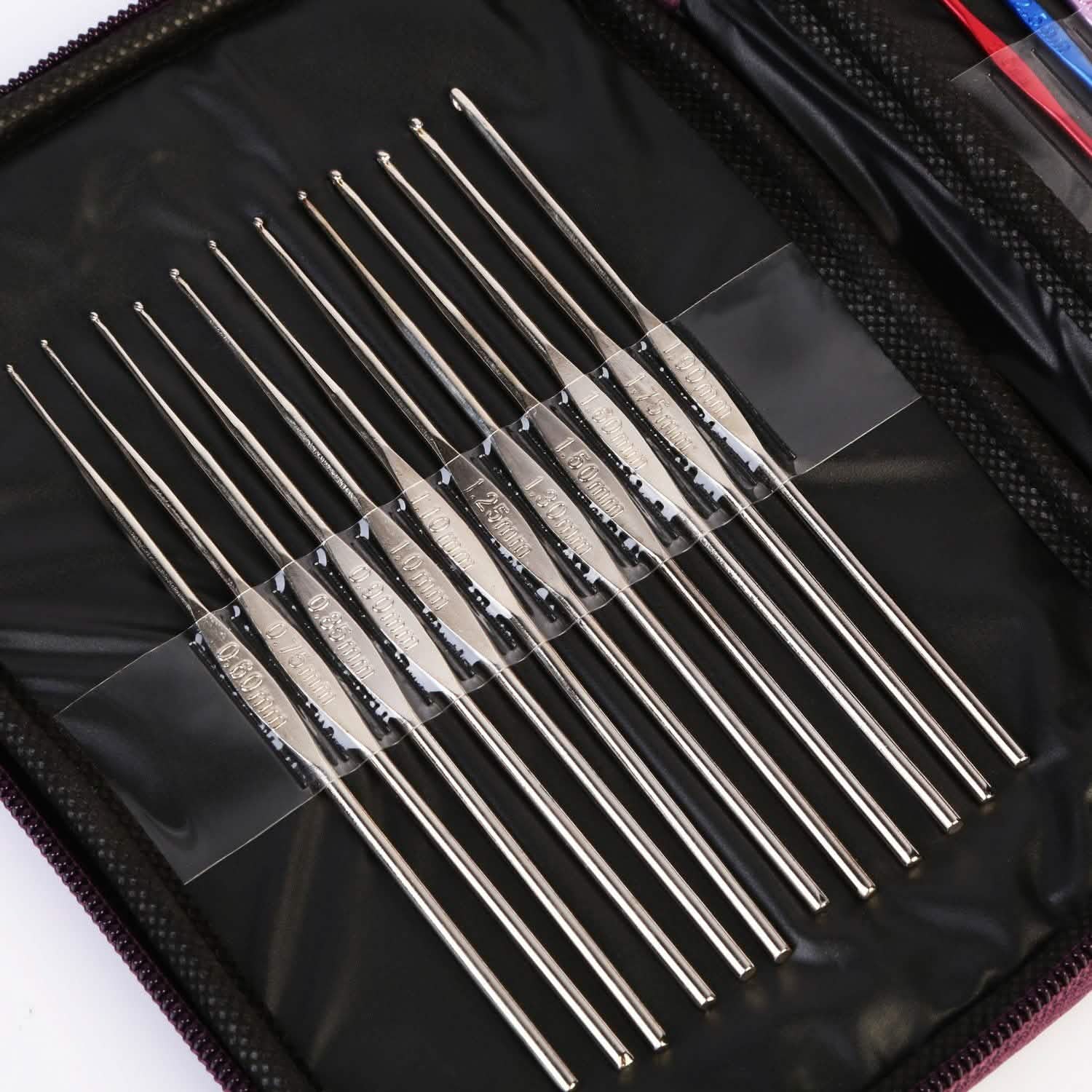 22-Piece: Aluminum Multi-Color Crochet Hook Needles DailySale