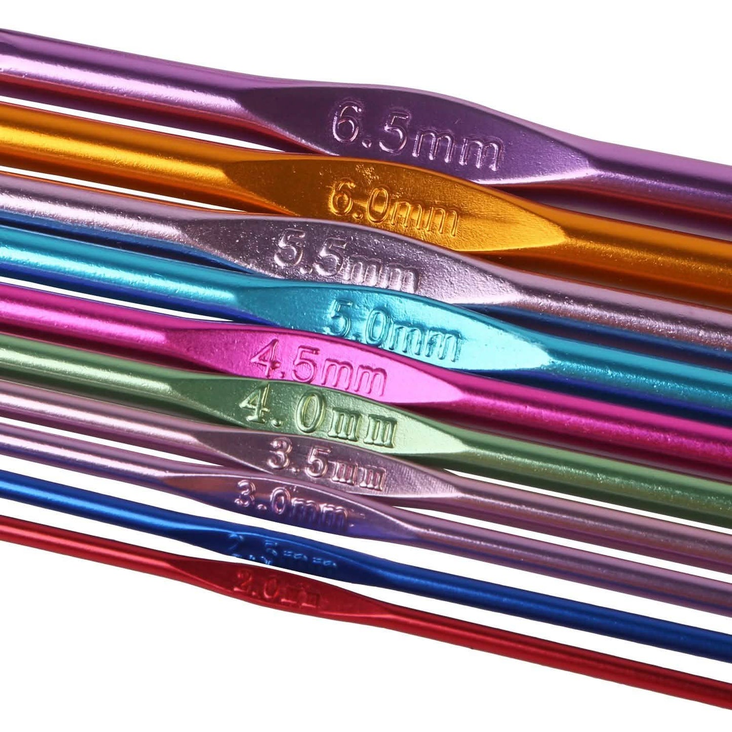 22-Piece: Aluminum Multi-Color Crochet Hook Needles DailySale