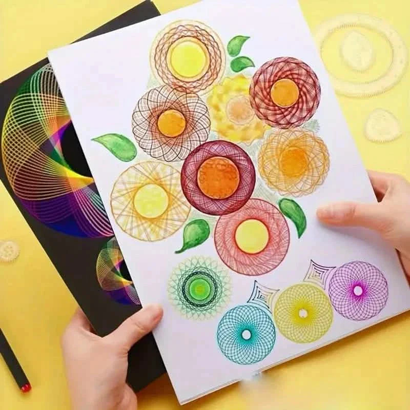 22-Pieces: Transparent Magic Template to Create Stunning Spiral Diagrams DailySale