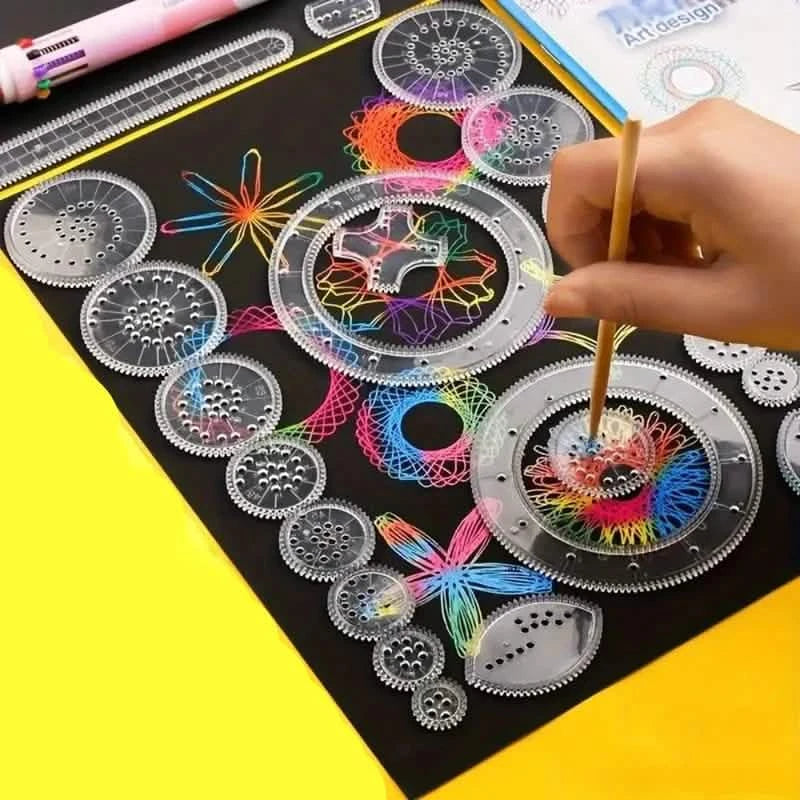 22-Pieces: Transparent Magic Template to Create Stunning Spiral Diagrams DailySale
