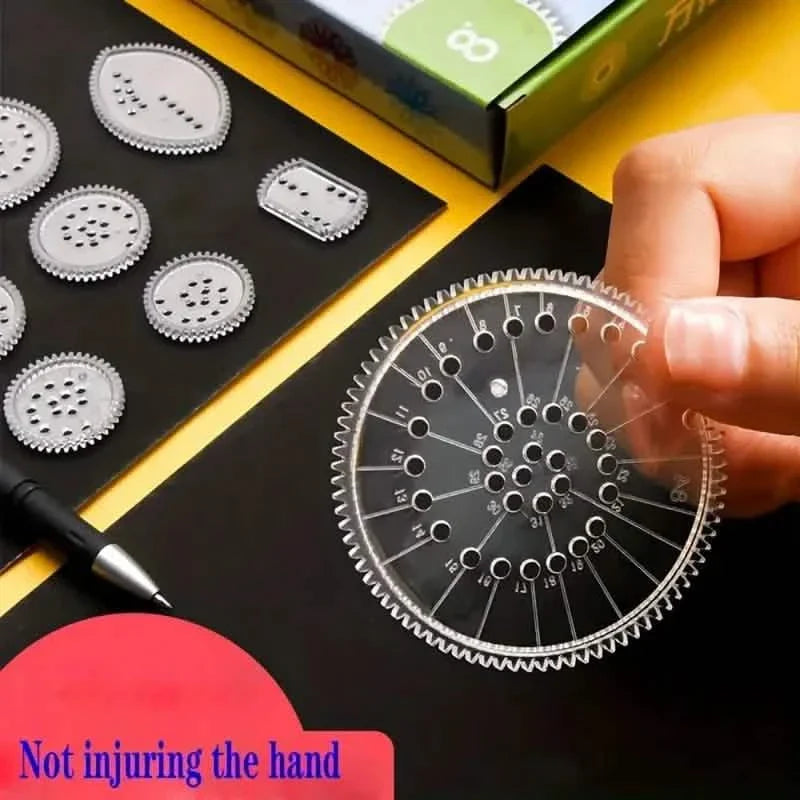 22-Pieces: Transparent Magic Template to Create Stunning Spiral Diagrams DailySale