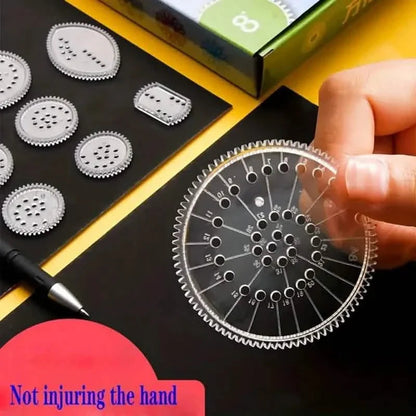 22-Pieces: Transparent Magic Template to Create Stunning Spiral Diagrams DailySale