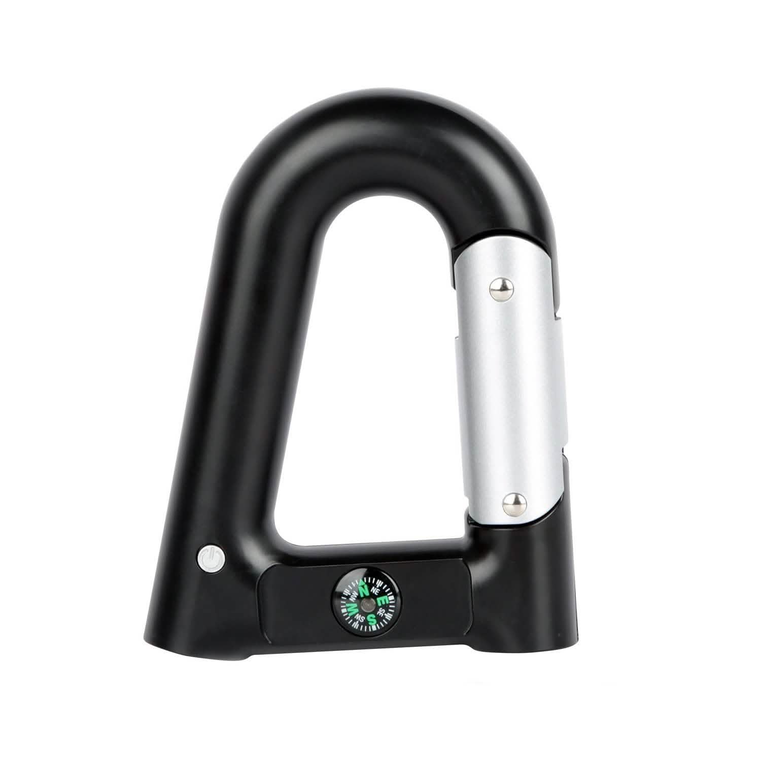 2200 mAh Powerbank with Emergency Flashlight Compass Carabiner-Shaped DailySale