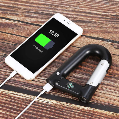 2200 mAh Powerbank with Emergency Flashlight Compass Carabiner-Shaped DailySale