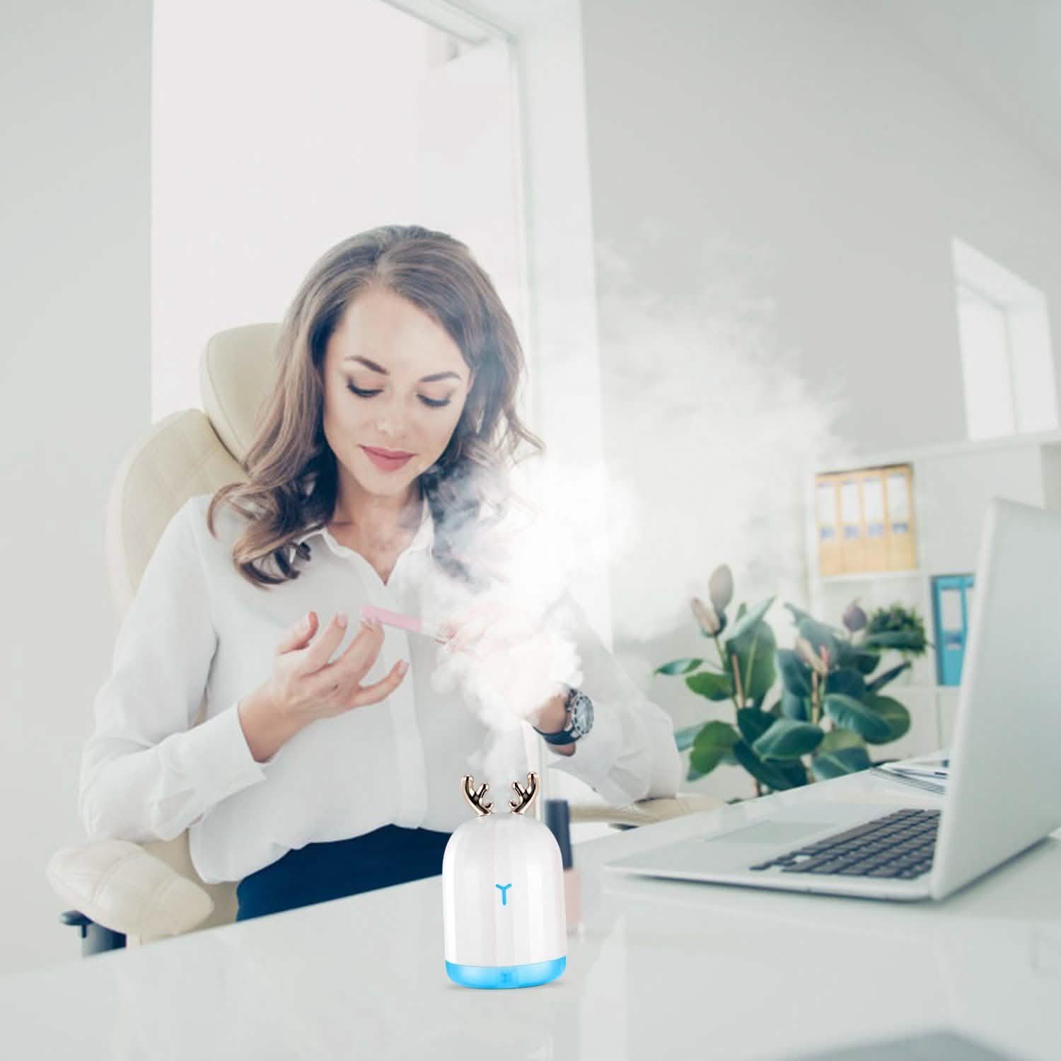 220ml Cool Mist Humidifier Ultrasonic Air Diffuser Atomizer with 7 Color DailySale