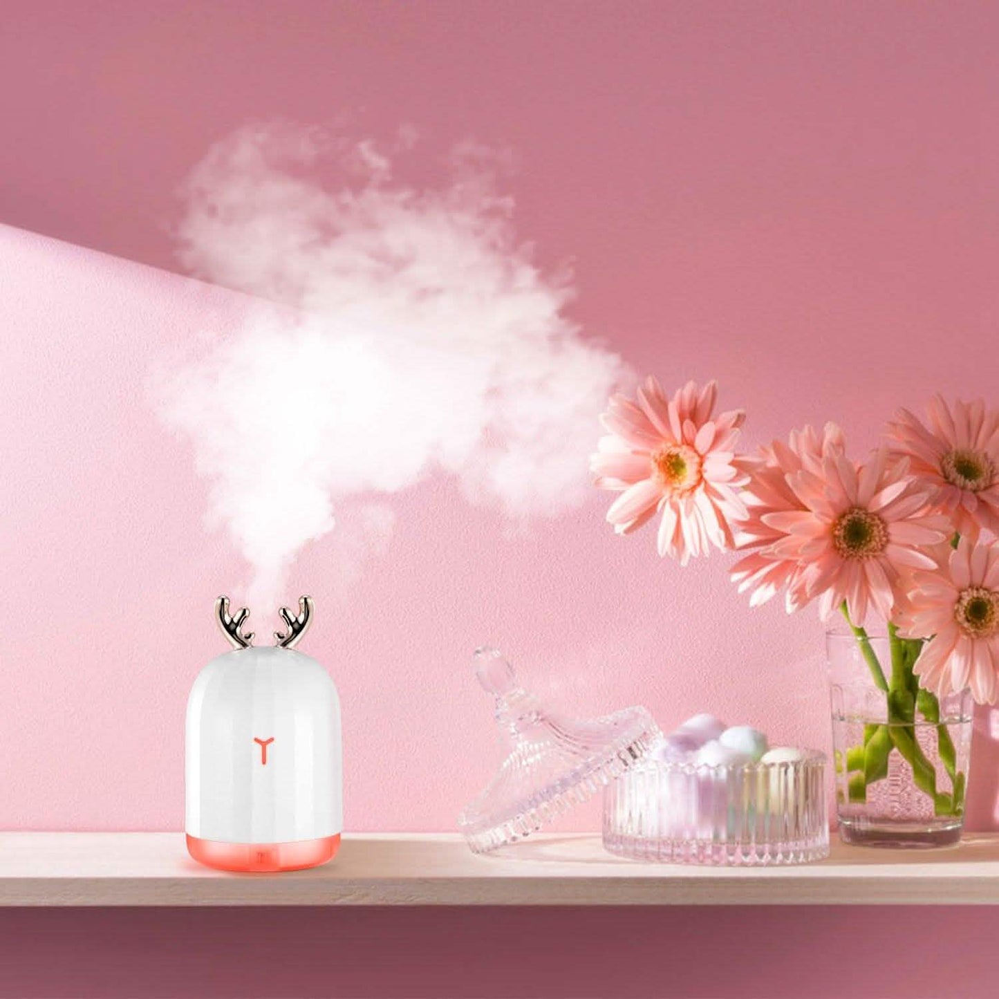 220ml Cool Mist Humidifier Ultrasonic Air Diffuser Atomizer with 7 Color DailySale